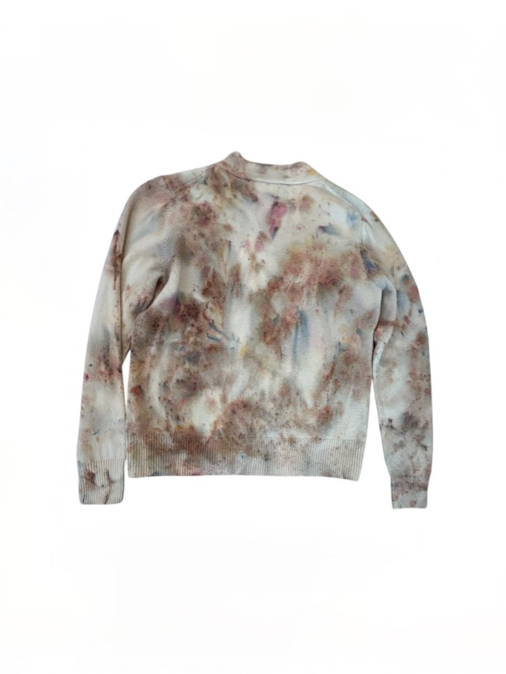 Riverside Tool and Dye Tie-Dye Cardigan - Cream with Multicolor Splatter - Picture 3 of 5